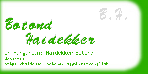 botond haidekker business card